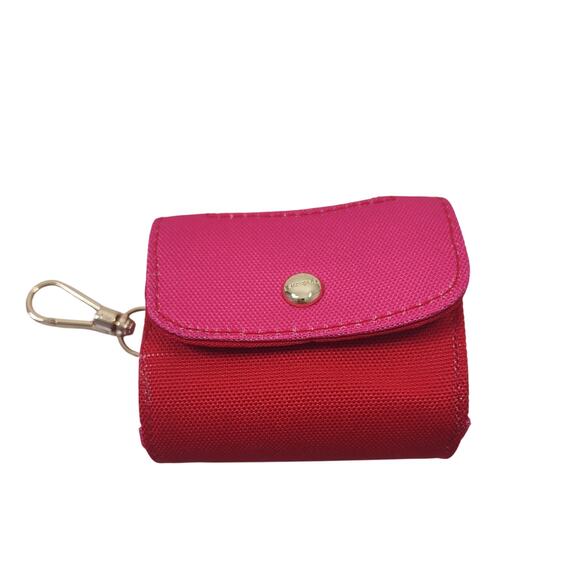 Kate Spade Dog Poop Sack Holder, Pink and Red - Picture 1 of 5